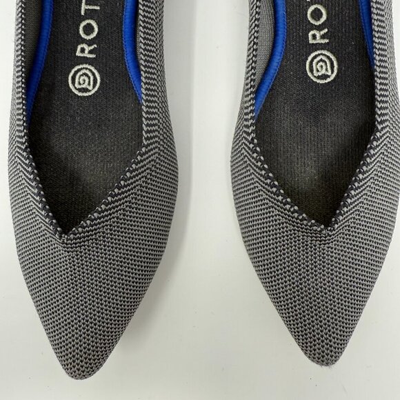 Rothy's The Point Flats Shoes Women 8 Cloud Grey Classic Comfortable Lightweight - Picture 4 of 10